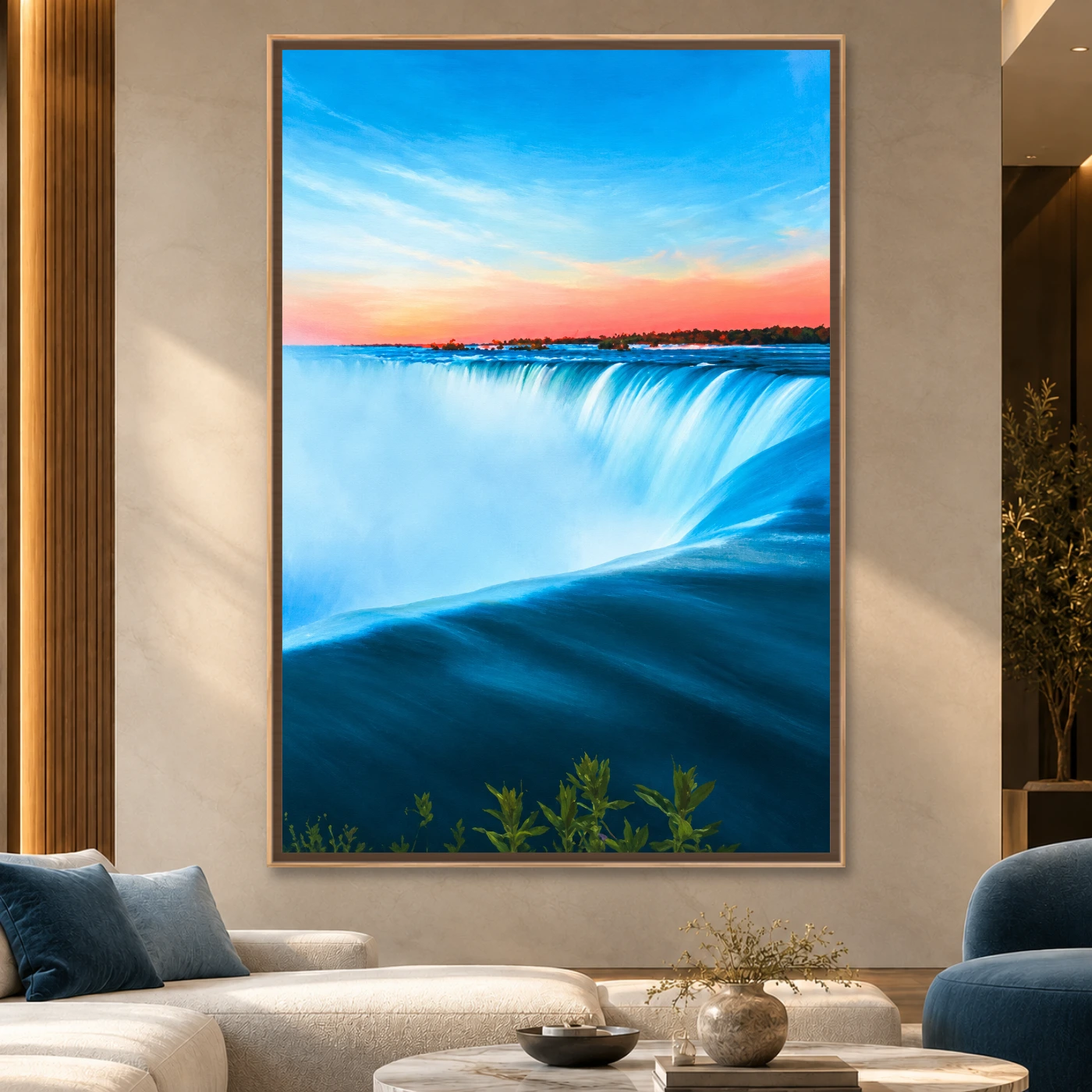 Tableau moderne Niagara fall Variation 85583 Mockup Tableau moderne Niagara fall Variation 85583 Mockup