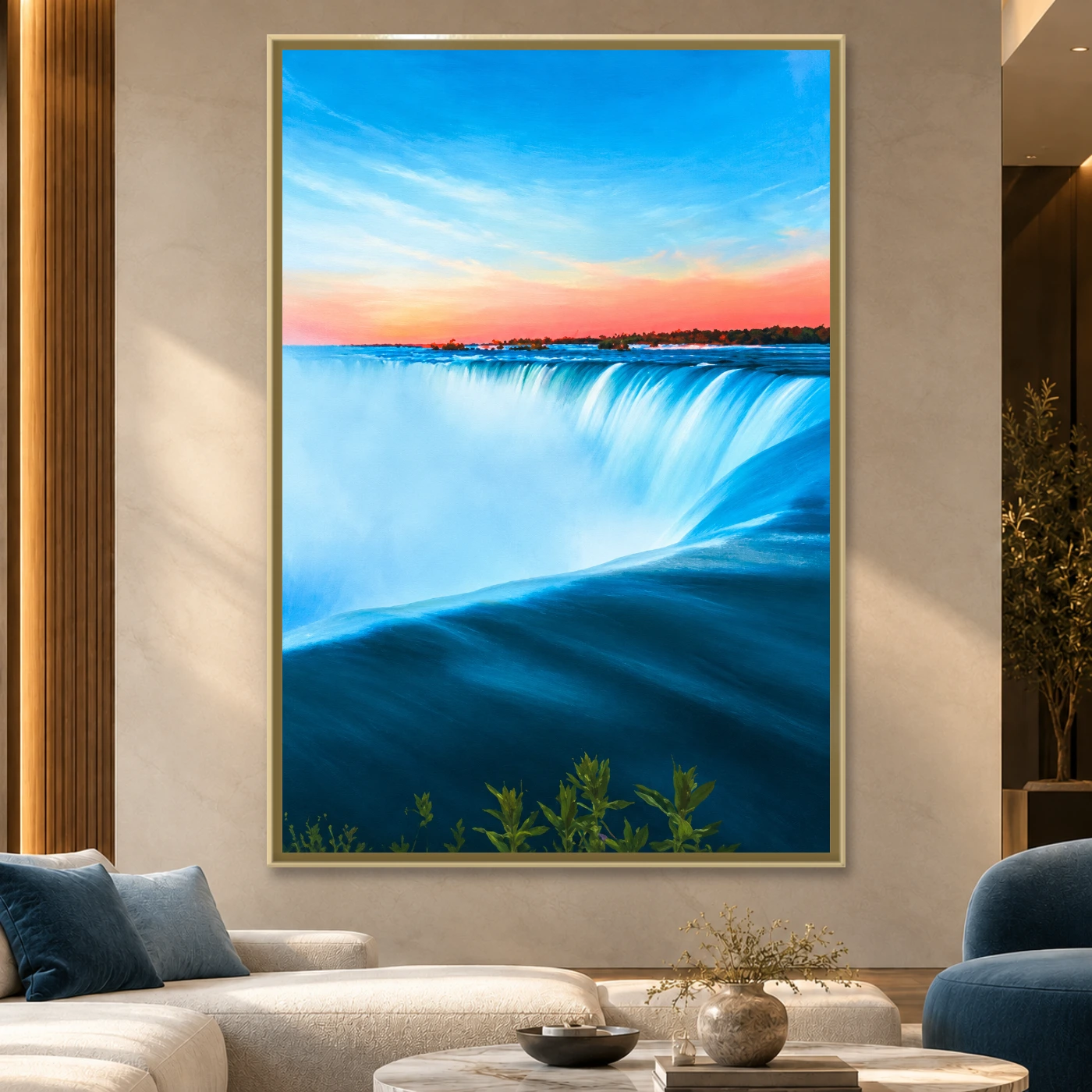 Tableau moderne Niagara fall Variation 85807 Mockup Tableau moderne Niagara fall Variation 85807 Mockup