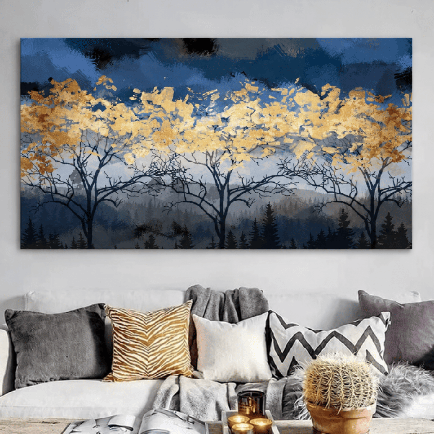 Tableau moderne Night Forest VF Variation 227125 Mockup