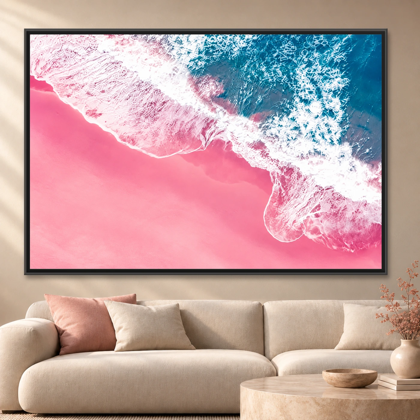 Tableau moderne Sable rose Variation 79698 Mockup Tableau moderne Sable rose Variation 79698 Mockup