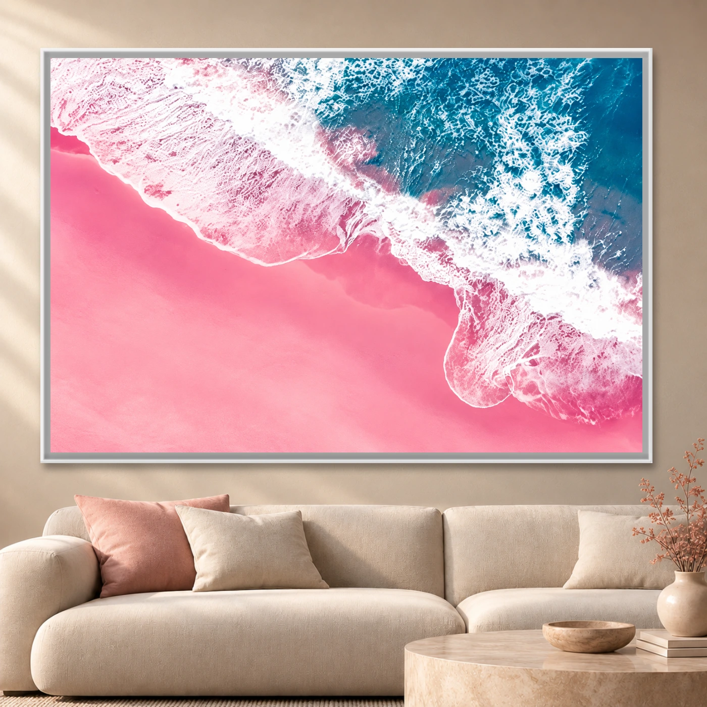 Tableau moderne Sable rose Variation 79811 Mockup Tableau moderne Sable rose Variation 79811 Mockup