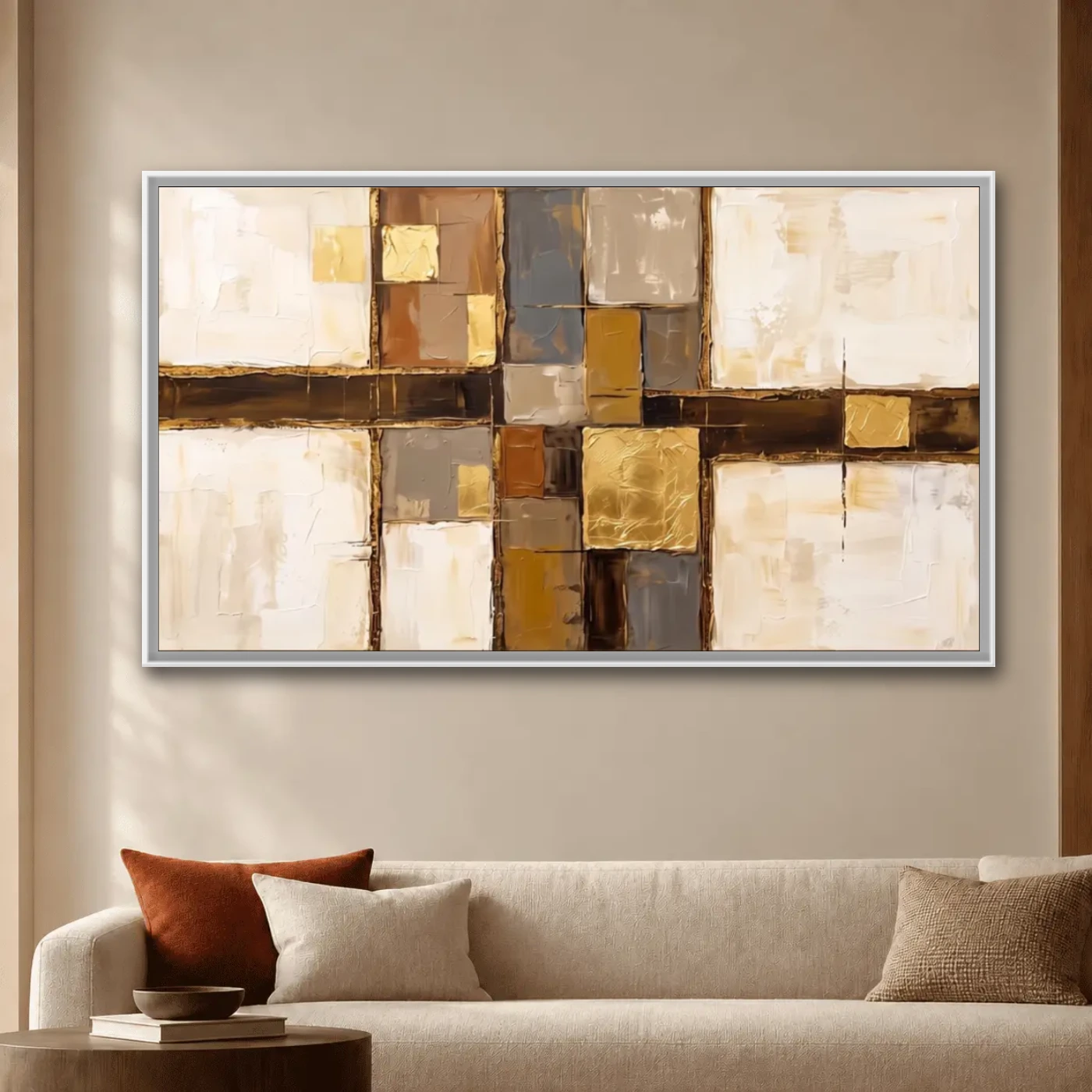 Tableau Mosaïque d’Or et de Terre Variation 247442 Mockup Tableau Mosaïque d’Or et de Terre Variation 247442 Mockup
