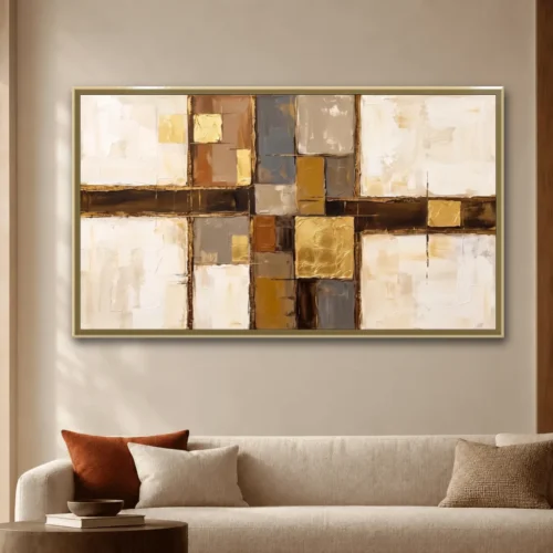 Tableau Mosaïque d’Or et de Terre Variation 247443 Mockup