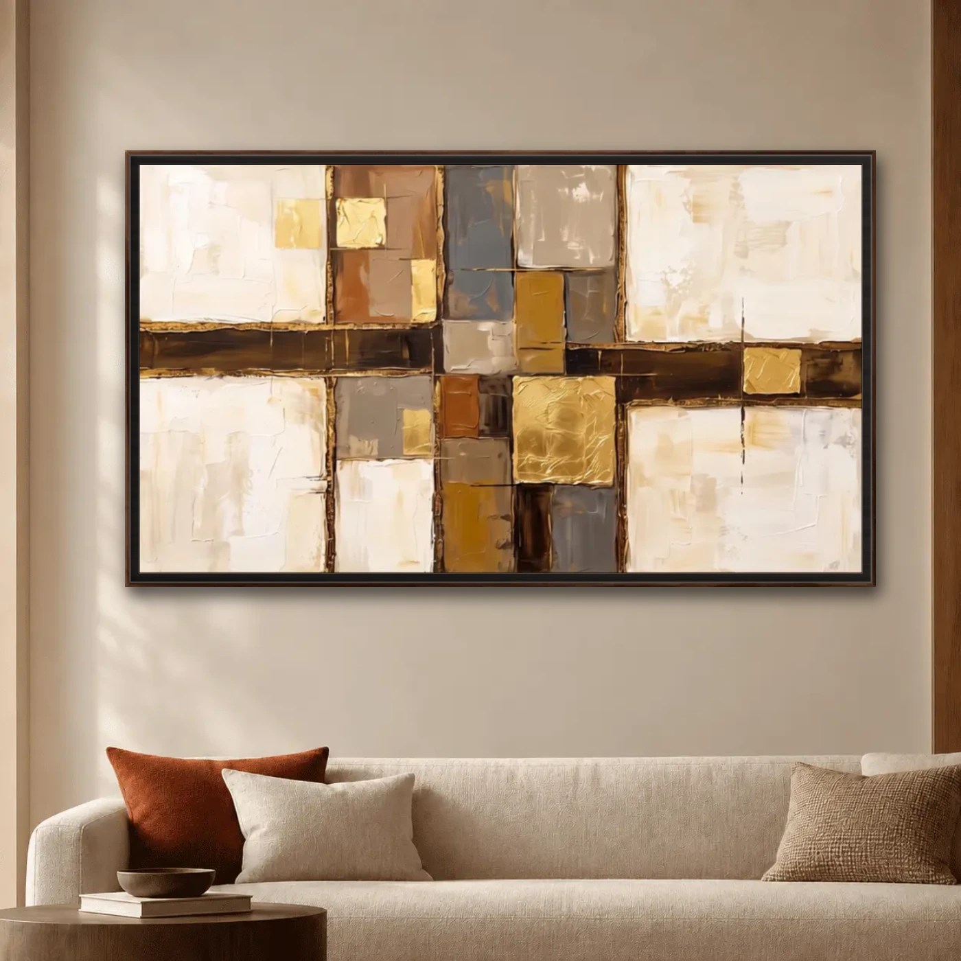 Tableau Mosaïque d’Or et de Terre Variation 247569 Mockup Tableau Mosaïque d’Or et de Terre Variation 247569 Mockup