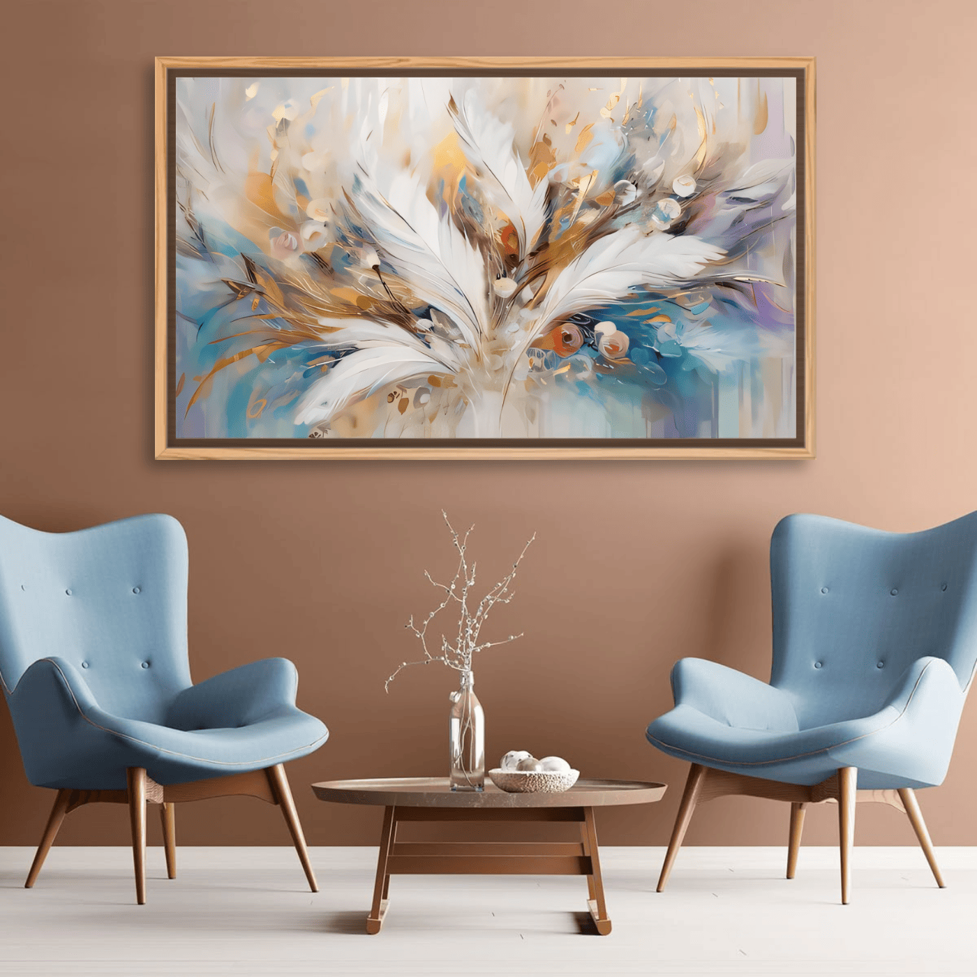 Tableau Nature Art feuilles d’or Variation 117020 Mockup