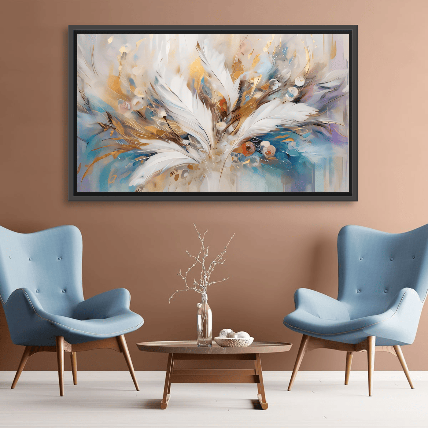 Tableau Nature Art feuilles d’or Variation 117217 Mockup