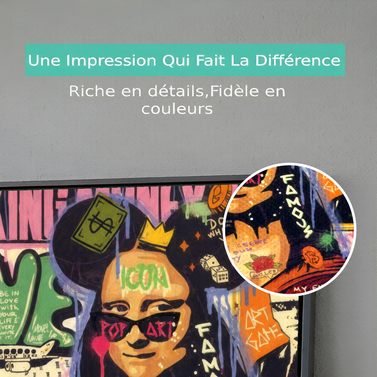 Tableau pop art Monalisa VF Premium View