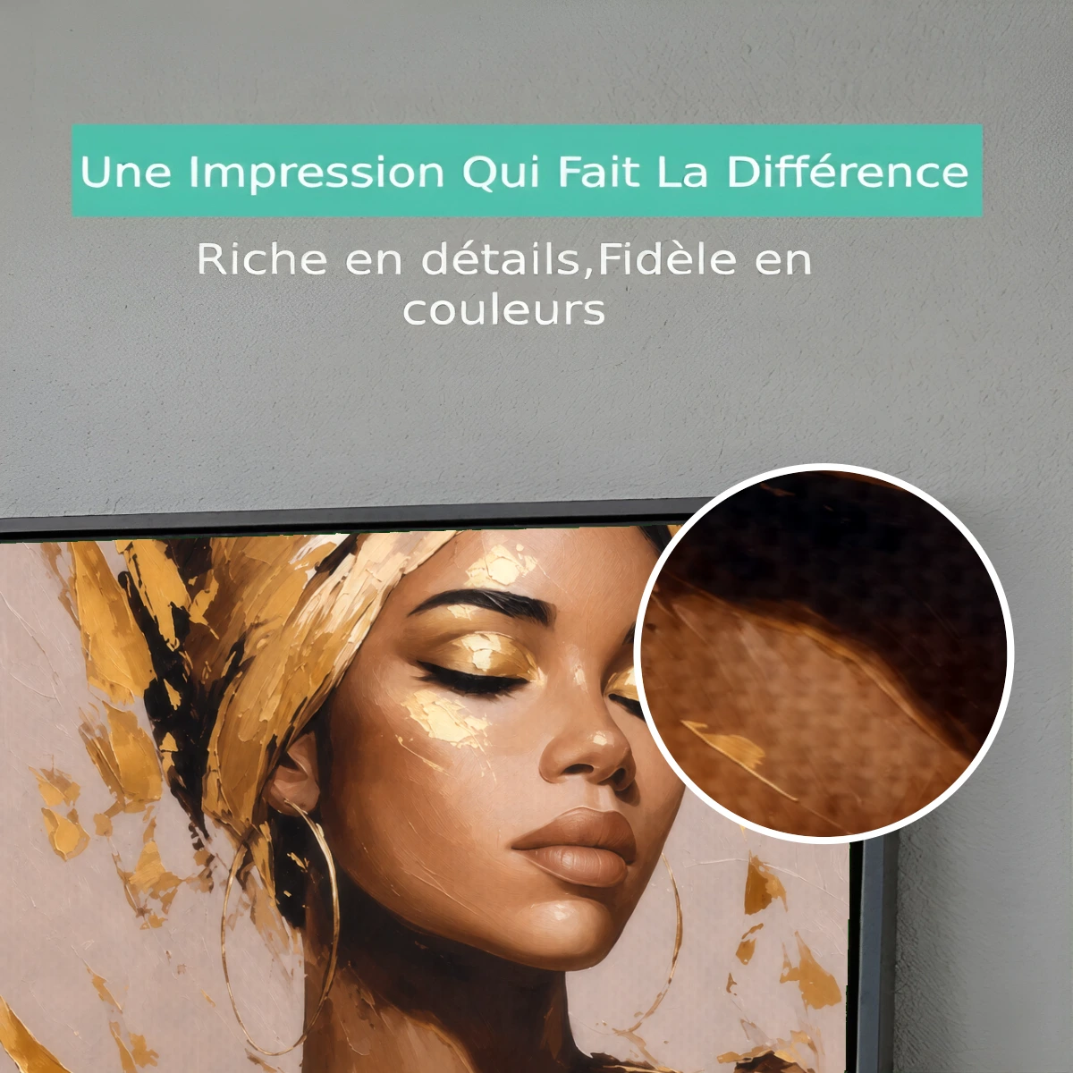 Tableau Portrait au foulard Premium View Tableau Portrait au foulard Premium View