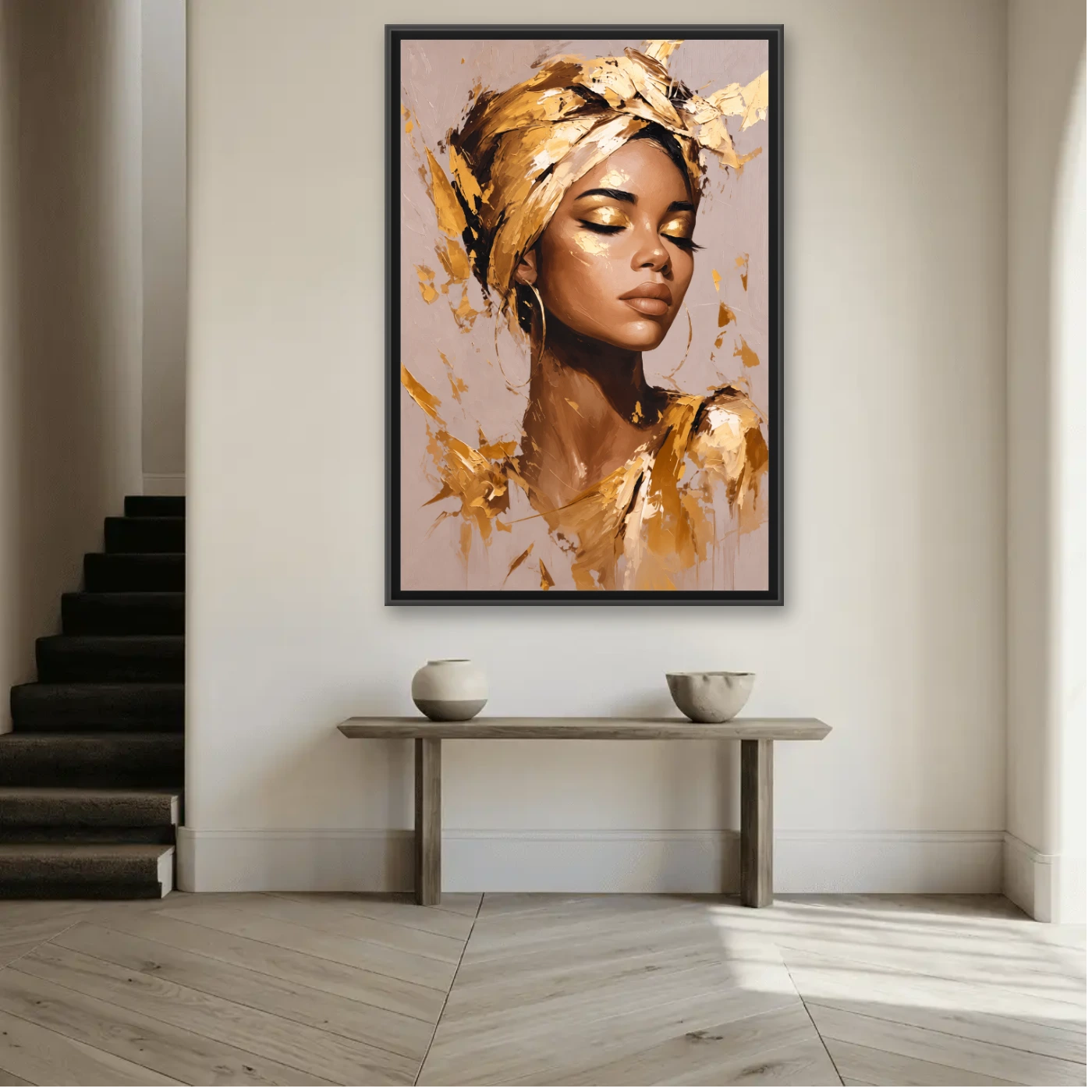 Tableau Portrait au foulard Variation 248573 Mockup Tableau Portrait au foulard Variation 248573 Mockup
