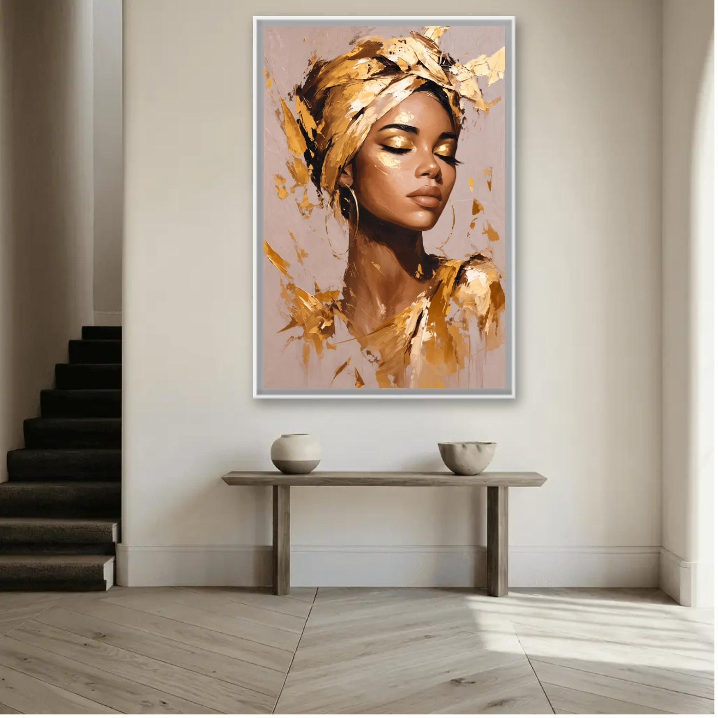 Tableau Portrait au foulard Variation 248574 Mockup Tableau Portrait au foulard Variation 248574 Mockup