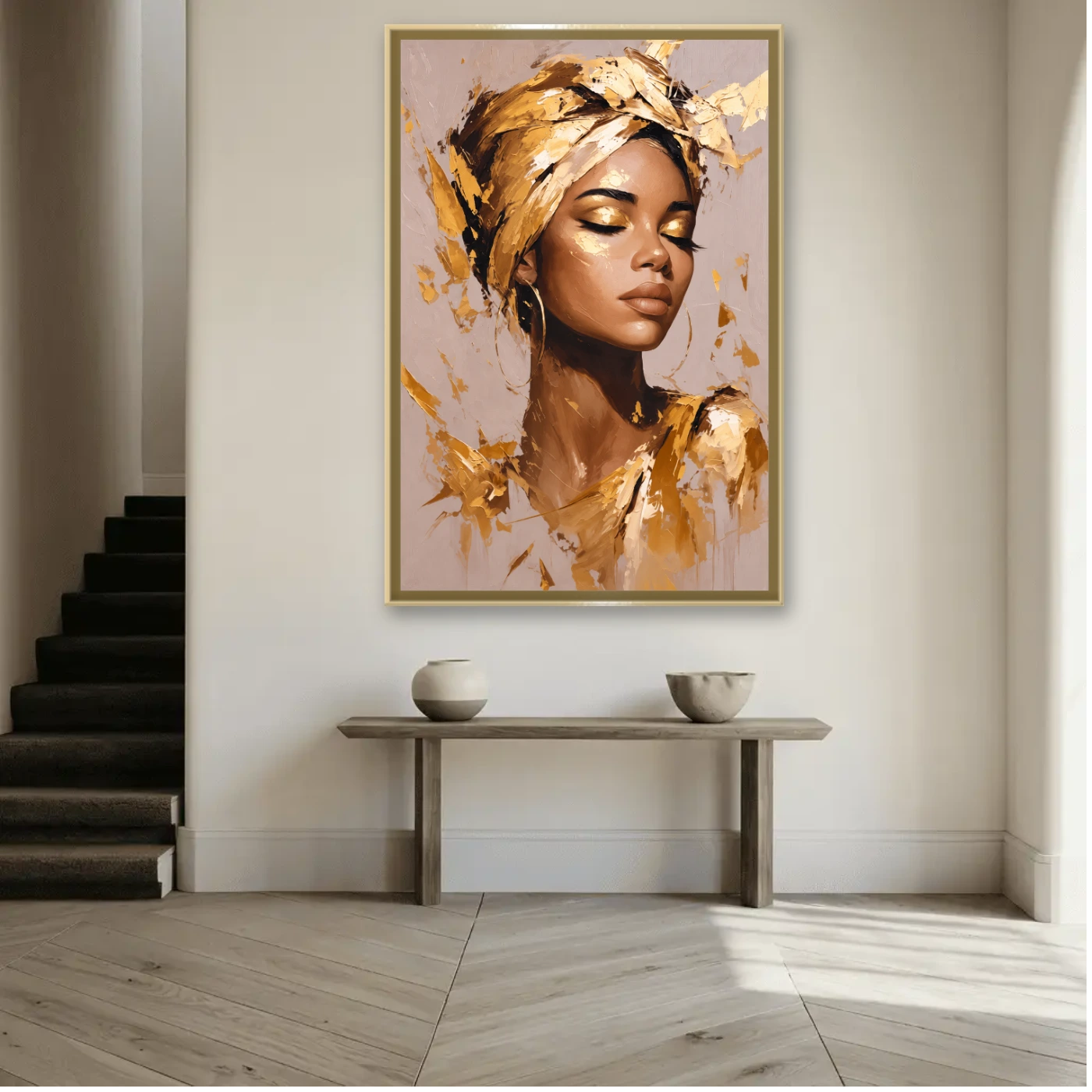 Tableau Portrait au foulard Variation 248575 Mockup Tableau Portrait au foulard Variation 248575 Mockup