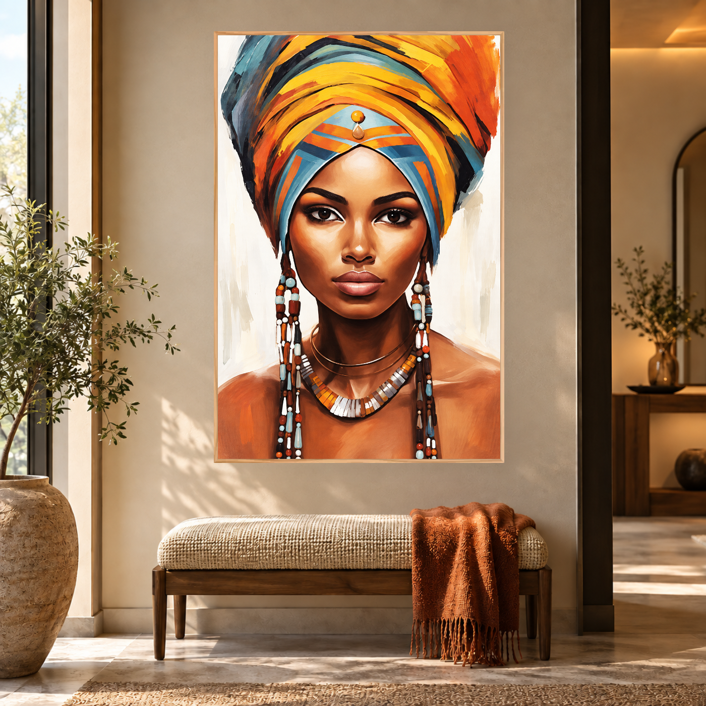Tableau Portrait Femme Africaine Variation 132351 Mockup