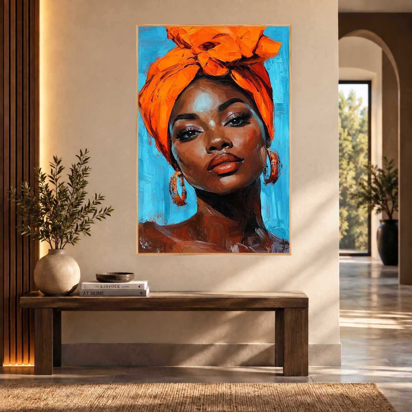 Tableau Portrait Femme Noir Variation 132140 Mockup
