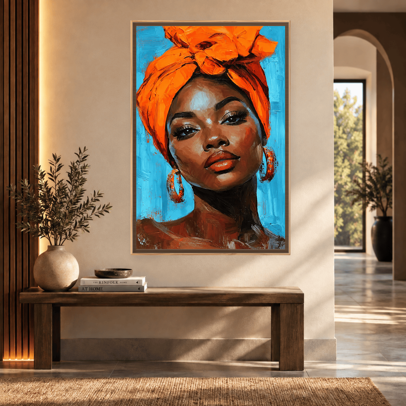 Tableau Portrait Femme Noir Variation 136287 Mockup