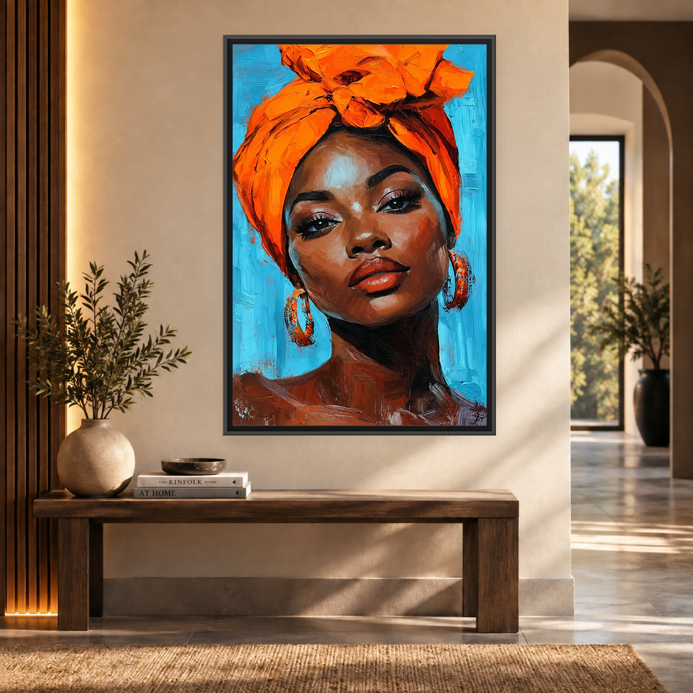 Tableau Portrait Femme Noir Variation 136636 Mockup