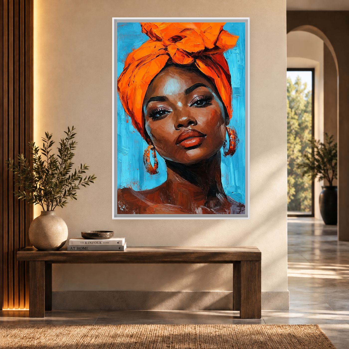 Tableau Portrait Femme Noir Variation 136995 Mockup