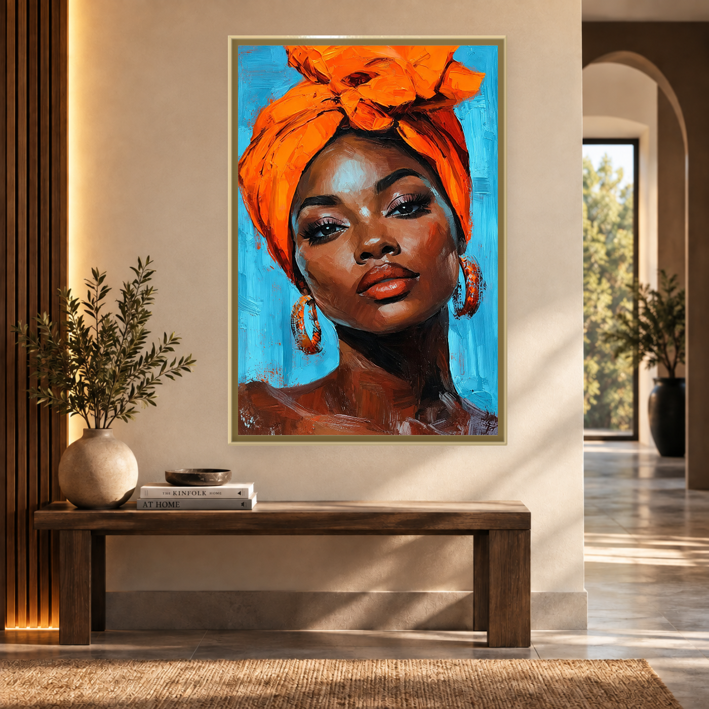 Tableau Portrait Femme Noir Variation 137354 Mockup
