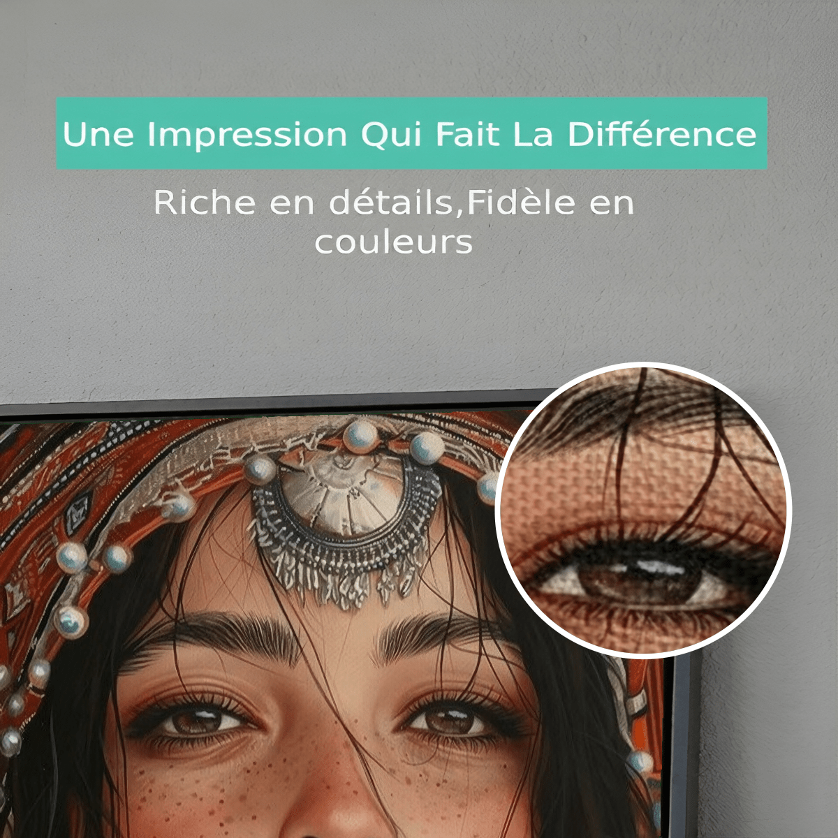 Tableau Portrait Femme Tamazight Premium View