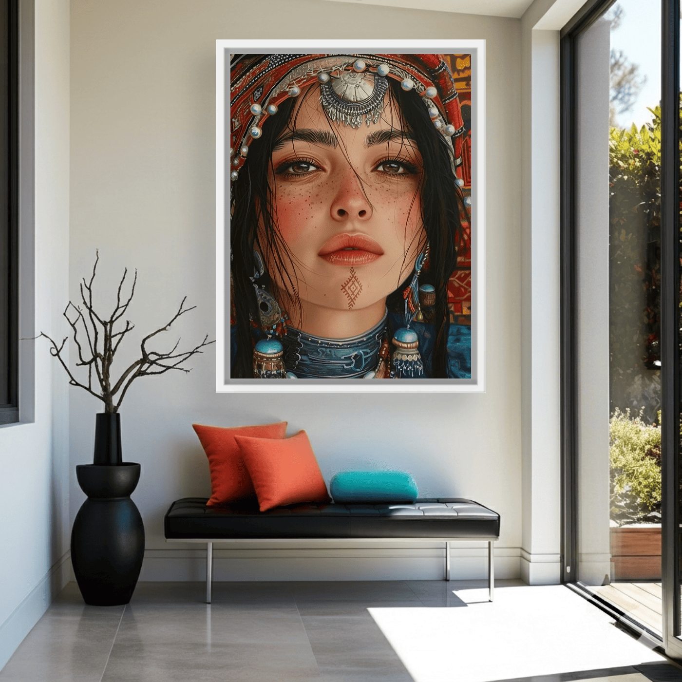 Tableau Portrait Femme Tamazight Variation 133786 Mockup