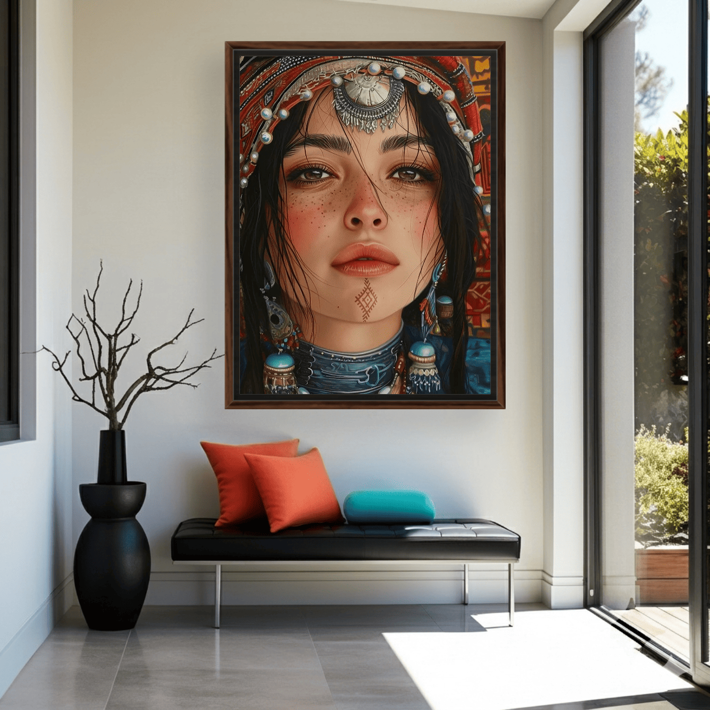 Tableau Portrait Femme Tamazight Variation 152613 Mockup